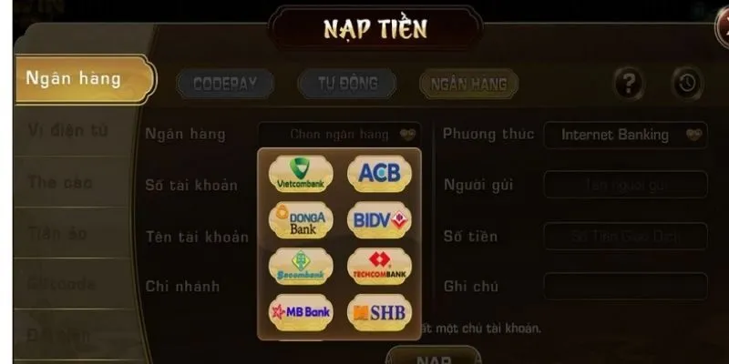 Hướng dẫn các phương thức nạp tiền Zwinclub nhanh gọn